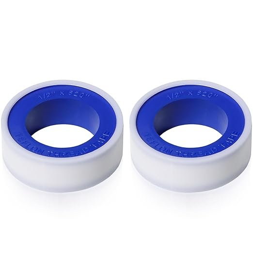 Teflon Tape,PTFE Plumbers Tape,for Sealing,Plumbing,Sealant,Thread Seal for Shower Head,Water Pipe,Prevent Leakage,(2 Rolls,1/2 Inch X 520 Inches).