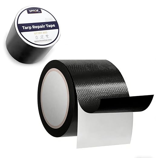 UPTOP Waterproof Butyl Tape, RV Underbelly Tape, 4in x 25ft Heavy Duty Scrim Shield Tarp Repair Tape, Waterproof UV-Resistant Duct Tape for RV, Camper, Tent, Awning, Outdoor Repair