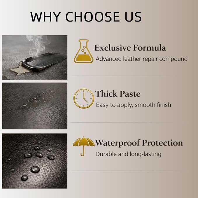 Leather Recoloring Balm 3.53Oz, 12H Quick-Dry Leather Vinyl Repair Cream Kit for Furniture, Couches & Car Seats- Restore Scratched, Faded, & Damaged Surfaces, Waterproof Restorer Gray