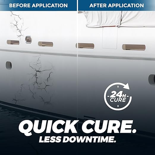 5200 Marine Sealant Adhesive Fast Cure - Permanent, Watertight Bonding and Sealing - UV Resistant, Above & Below Waterline- for Boats, Hulls, Decks & RVs,Pond Sealant 3oz (1Pack White)