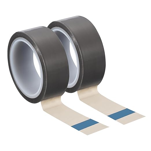 PATIKIL 3/4" x 33ft Heat Resistant Tape, High Temperature Tape PTFE Adhesive High Heat Tape Waterproof Smooth Surface for Vacuum Sealer Machine Insulation Protection, 0.06mm Thick, 2PCS