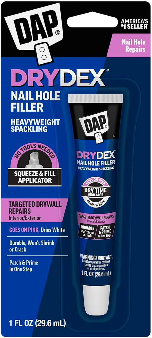 DAP DryDex Dry Time Indicator Spackling, Pink/White, 1 oz (7079800944)
