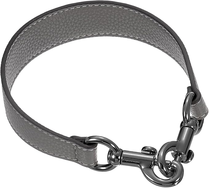 uxcell 14.17 Inch PU Leather Short Bag Strap with Clasp, Purse Handles Handbags Replacement Straps for Clutch Bag Underarm Bags, Grey, Grey Buckle