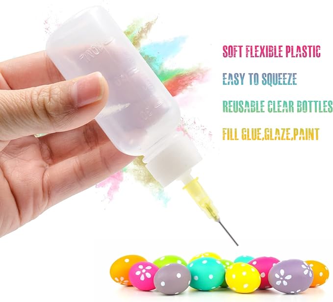 FJNATINH Precision Tip Applicator Bottle, Mini Glue Squeeze Bottle with Brush Tip for Oil, Wood Glue, Craft Glue, Paint, Crafting Fine Dispenser