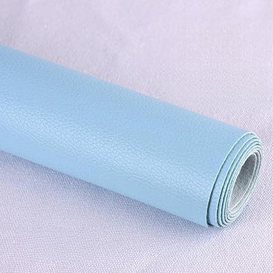 Leather Repair Patch Tape Kit,Self Adhesive Leather Repair Kit for Furniture,Vinyl Repair Kit for Couch,Sofa,Car Seats,Office Chair Luggage (Light Blue,19.69"×53.94")