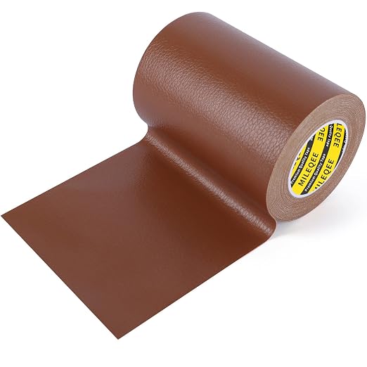 Leather Repair Tape for Couch, 4x197in, Brown, Waterproof with Adhesive Backing