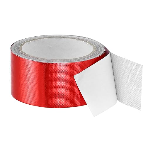 PATIKIL Awning Repair Tape 2" x 26ft Waterproof Canvas Tape High Adhesive Tear Repair Patch Kit for PVC Tarpaulin Tent Awning Fabric RV Sail Boat Cover, Red