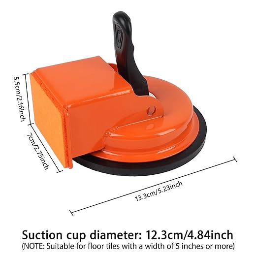 Heavy Duty Floor Gap Fixer Tool, Plank Grabber with Suction Cup(D: 4.84 Inch), Flooring Gap Repair Tool for Wood, Tile, Vinyl, Laminate Flooring Tools, Ideal for Smooth Surfaces of 5 Inches and Above