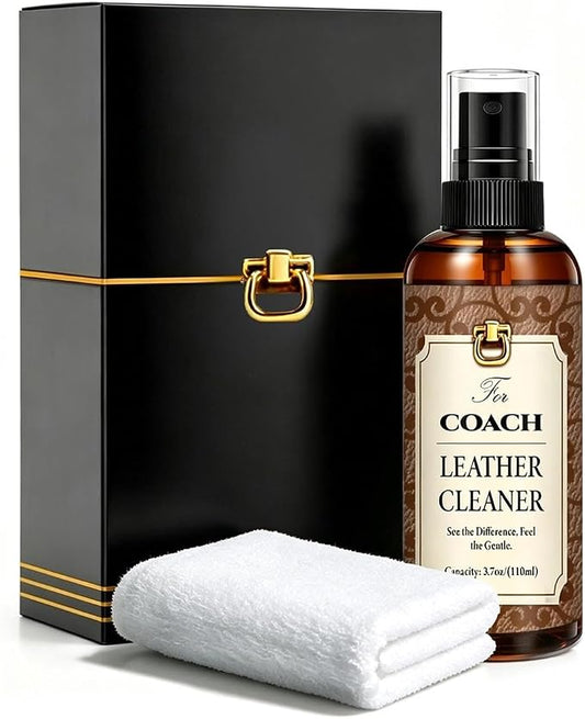 Leather Cleaner Set for Coach, Powerful Stain Removal with Gentle Care, Cleaning Kit for Coach Handbags, Wallets, Purses and Other Luxury Bags