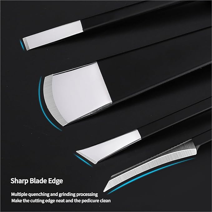 Professional Callus Knife Pedicure Knife for Feet Ingrown Toenail Knives Cuticle Foot Care Tools Dead Skin Removal Nail File Scraper