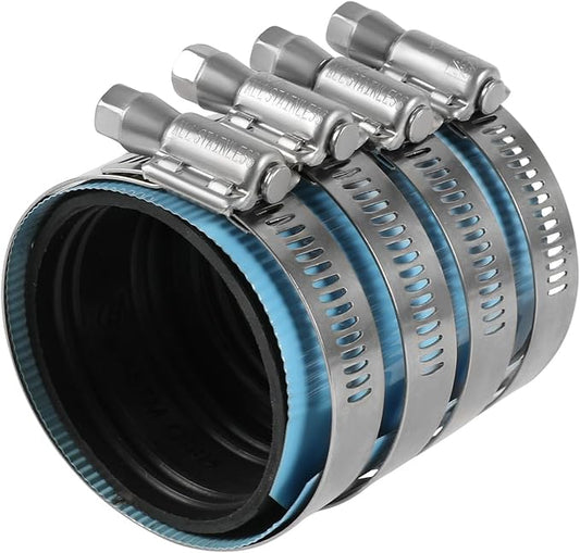EFIELD 3" No-Hub Coupling Heavy Duty Colored Shield, Blue