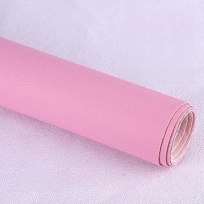 Leather Repair Patch Tape Kit,Self Adhesive Leather Repair Kit for Furniture,Vinyl Repair Kit for Couch,Sofa,Car Seats,Office Chair Luggage (Pink,16.93"×78.74")