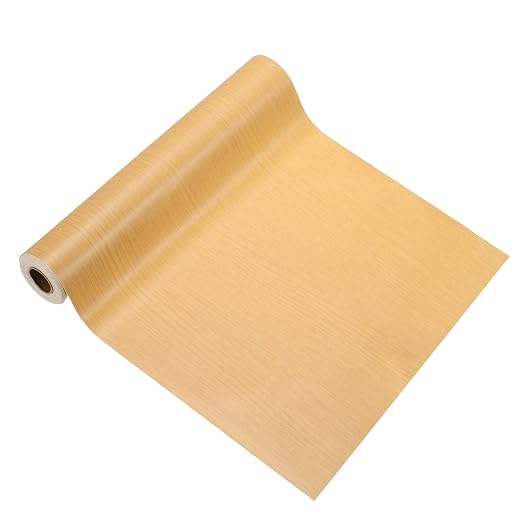 PATIKIL Wood Grain Tape 12" x 32 ft, Self-Adhesive Wood Texture Repair Tape Realistic Wooden Effect Patch for Furniture Cabinets Floor Walls, American Oak
