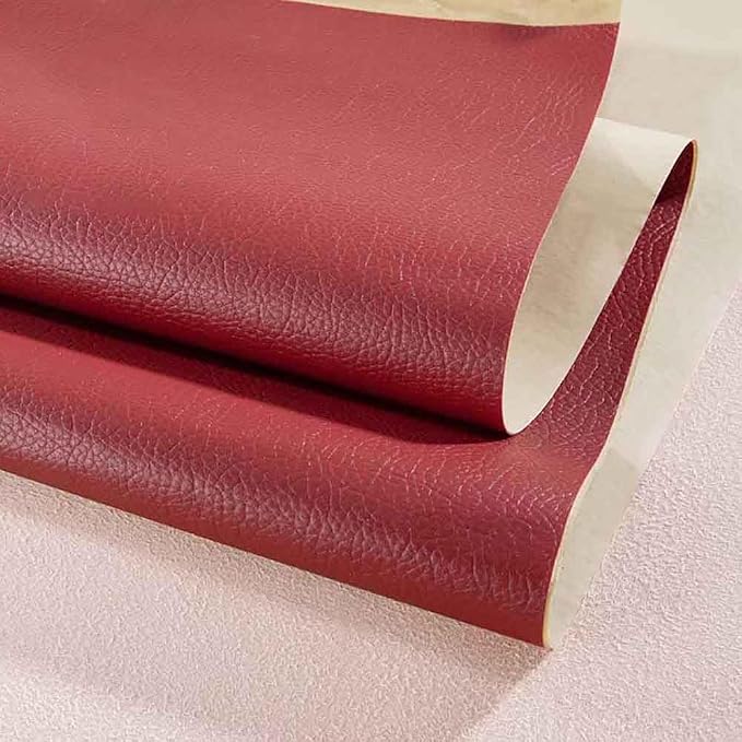 Leather Repair Kit for Furniture,Leather Tape for Car Upholstery Seat Repair Self-Adhesive Fabric Leather Repair Patch for Motorcycle, Leather Couch Repair Patches (Wine Red,19x30 inches)