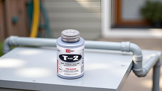 RectorSeal T Plus 2 23631 Pipe Thread Sealant, Non-Hardening, PTFE Enriched, Plumbing, 1/4 Pint