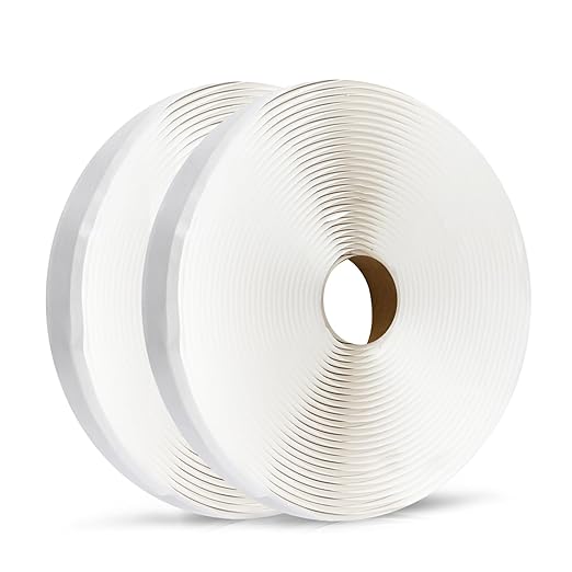 LLPT Butyl Tape White 1/2 Inch x 33Ft 2 Pack Tight Seal for Leak Proof EPDM RV Repair Window Glass Boat Sealing Roof Pipe Patching(WST052)
