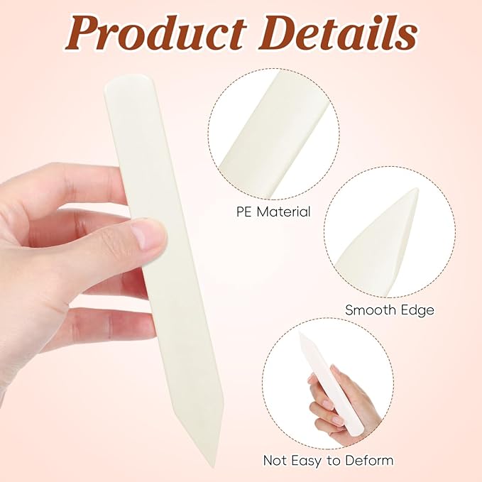 Healeved Clothes Scraper 2-Pack Fabric Clothing Scraper and Stain Removal Tool Made of Pe Material 5.90X1.57X0.39In for Laundry Cleaning and Origami Crafting Household Use