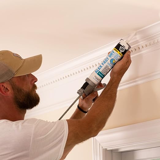 DAP 18425, White Caulk, 10.1 oz, 10.1 Fl Oz, Whites (Pack of 12)