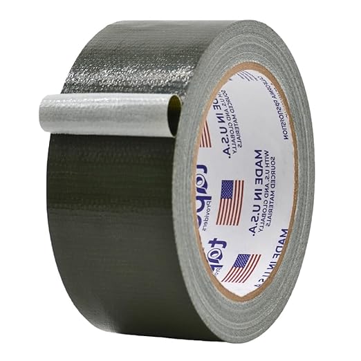 MAT Duct Tape Olive Drab Industrial Grade, 2 inch x 60 ft. Waterproof, UV Resistant for Crafts, Home Improvement, Repairs, & Projects