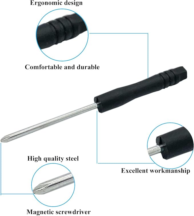 120 pcs Nickel Plated Tip Screws Pointed Cross Slot Leather Accessories 12 Sizes Black Belt Screws Include M2*3-M2*6, M2.5 * 3-M2.5 * 8, M3*3-M3*8 with 2mm Screwdriver for Belt Buckle Wallet Handbag