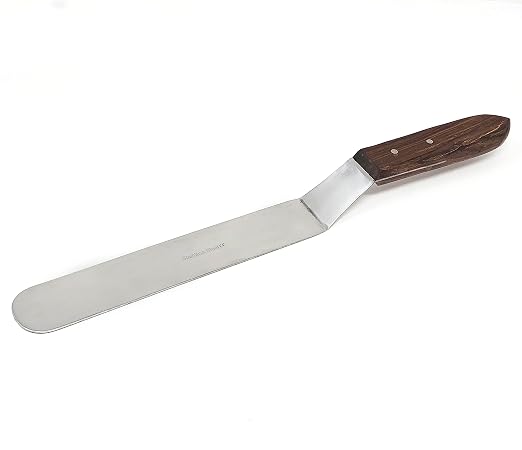 A2Z Scilab Brand Engineering Classic Offset Caulk Tooling Spatula, Stainless Steel (10 Inch Long Offset Blade)