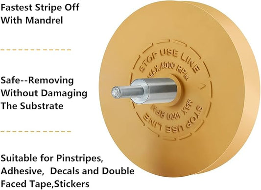 2 Pack Decal Remover Eraser Wheel Rubber Eraser Wheel for Drill Removes Car Stripes Vinyl Tapes and Graphics Rubber Eraser Wheel Tool Kit for Cars, RV, Motorcycles Sticker Remover Tool