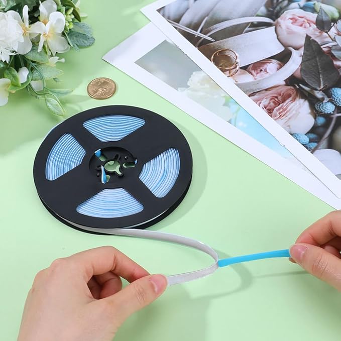 GORGECRAFT 9.84 Feet x 0.31 Inch Caulk Tape Self Adhesive Peel and Stick Molding Trim Strip White PVC Plastic Waterproof Caulking Gap Sealant Edging Tape Border for Stove Sink Toilet Bathtub Wall Edge