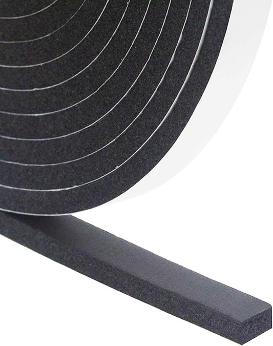 DGSL Foam Insulation Tape, 1/2In x 1/4In x 10ft Weather Stripping Door Seal Strip for Doors and Windows,Sliding Door, Soundproofing Door Seal,Weatherstrip,Air Conditioning Seal Strip