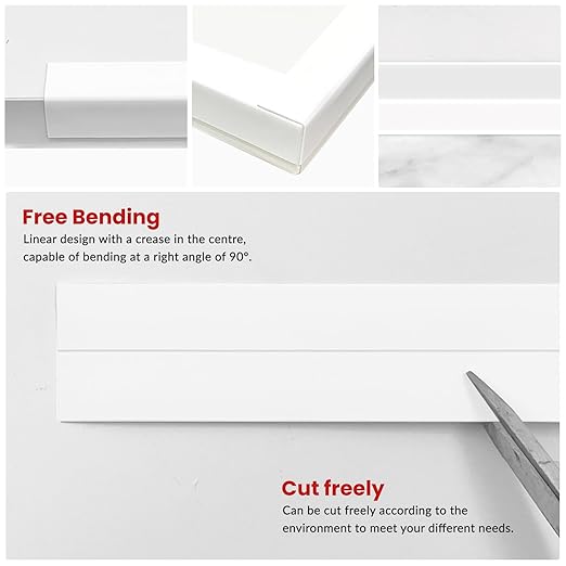 SNAIL GARDEN 4 Rolls White Sealant Caulk Strip,Upgraded Non-Trace Caulk Tape,Self Adhesive Caulking Tape for Toilet Base,Bathroom, Bathtub, Kitchen,Wall Floor(3.2M×3.8CM)