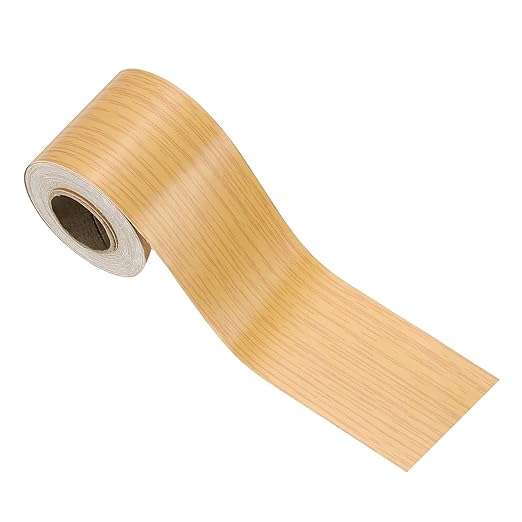 PATIKIL Wood Grain Tape 2" x 32 ft, Self-Adhesive Wood Texture Repair Tape Realistic Wooden Effect Patch for Furniture Cabinets Floor Walls, American Oak