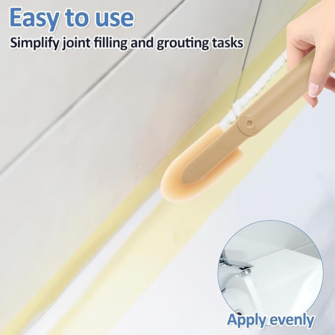 8Pcs Rubber Caulking Tool Kit, Reusable Caulk Finishing Tool, Grout Sealant Spatula Spreader Smoothing Tool, 4 Size Sealant Applicator Tool for Brick Skirting Kitchen, Bathroom, Window
