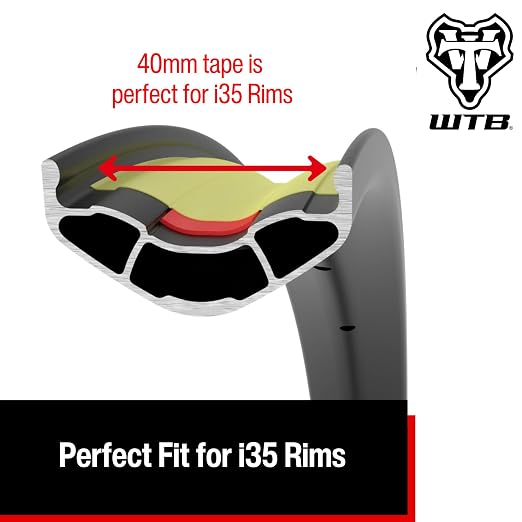 WTB Tubeless Bicycle Rim Tape (40mm x 11m) Easy Tubeless Setup & Airtight Seal - Compatible with All Tubeless Rims | bike-rim-tape