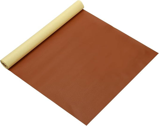 MECCANIXITY Leather Repair Patch 14"x54" Self-Adhesive Leather Vinyl Repair Tape Kit for Furniture Couches Sofa Chair Car Boat Seats Jackets, Light Brown