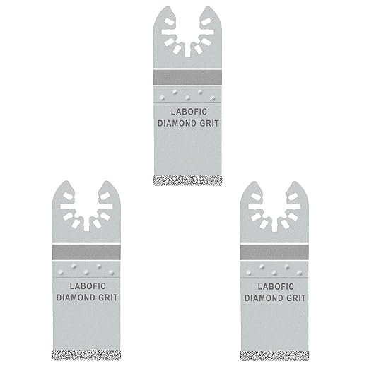 3Pcs Diamond Oscillating Blades, Flush Cut Grout Oscillating Multi Tool Blades for Grout Removal, Cleaning Mortar and Soft Tile Cut