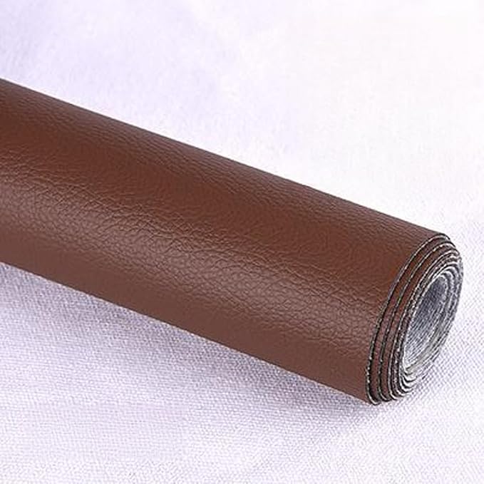 Leather Repair Patch Tape Kit,Self Adhesive Leather Repair Kit for Furniture,Vinyl Repair Kit for Couch,Sofa,Car Seats,Office Chair Luggage (Light Brown,16.93"×78.74")