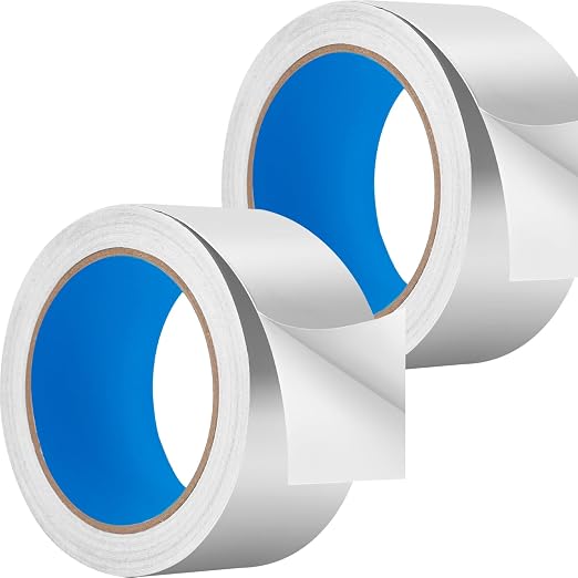 Thicker Silver Aluminum Foil Tape for ductwork, 2-inch x 130 Feet, 3.9 mils High-Temperature Sealing & Patching, Heavy Duty HVAC Tape for Air Ducts Vents, Metal Repair, Exhaust Pipe, AC Dryer, Furnace