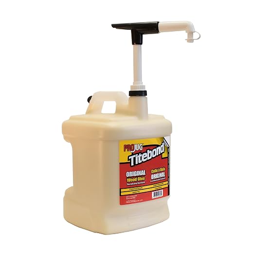 Titebond Original Wood Glue ProJug 2.15 Gal. – Professional-Grade Adhesive for Woodworking, Hardboard, Particleboard, Leather & Cloth, Great Sandability, Easy Water Cleanup – 50609