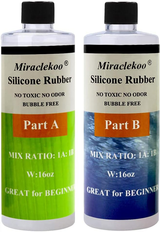Silicone Mold Making Kit 15A Liquid Silicone Rubber Platinum, Flexible, Translucent, 32 oz