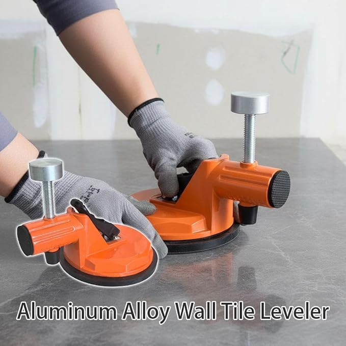 Floor Gap Fixer Tool,Laminate Flooring Tools with Enhanced Vacuum Suction Cup,Tile Countertop Installation Tool,Heavy Duty Plank Grabber for Glass Stone Slab Vinyl Flooring Gap Repair (Orange 1pcs)