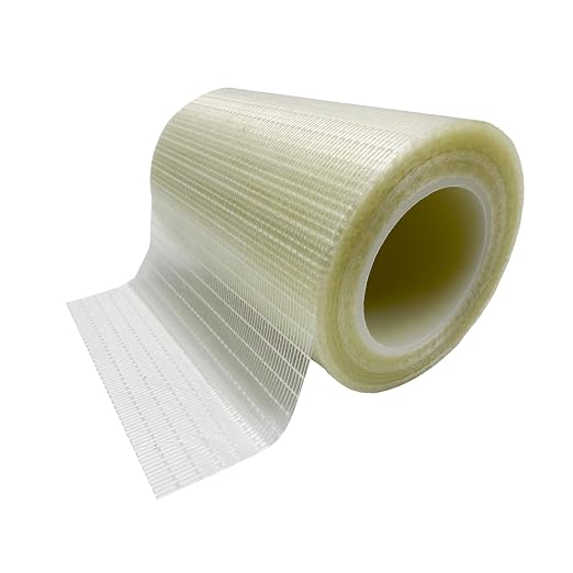 Heavy Duty Awning Repair Tape, Waterproof Strong Adhesive Patch, Instant Fix Tape for Tent, Boat Covers, Tarp, Sail, Canopy, Canvas, Tarpaulin, 4IN X 39FT, Fiberglass Clear