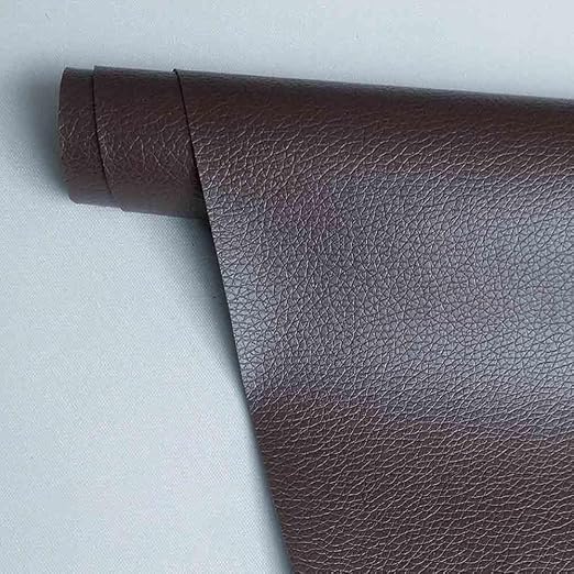 Leather Repair Patch,Self Adhesive Leather Repair Tape for Furniture,PU Leather Repair Kit for Car Seat, Couch, Sofa, Chair, (Dark Brown,12X50 inch)