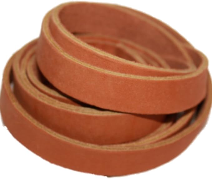 Leather Strap for Crafts & Jewelry | 72 Long × 5/8" Wide × 1/8" Thick (7-8oz) | Genuine Leather Strips for Crafts, Projects or Repairs - Golden Tan