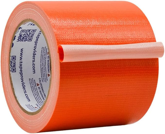 WOD DTC10 Advanced Strength Industrial Grade Racing Orange Duct Tape, 4 inch x 60 ft. Waterproof, UV Resistant For Crafts & Home Improvement
