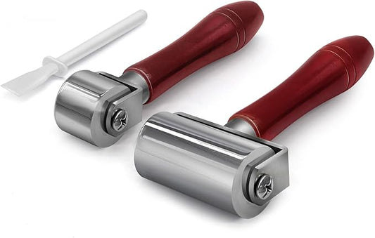 Leathercraft Rollers Leather Gluing Roller Creasing Wheels 2 Sizes Pack and Glue Spreader