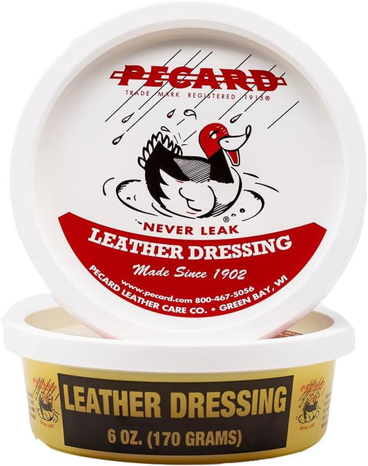 Leather Dressing 6 oz – Waterproofer and All-Purpose Leather Conditioner for Oil-Tanned, Chrome-Tanned, and Exotic Leathers – Cleans, Conditions, and Preserves