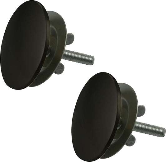 Westbrass D202-62 2" Kitchen Sink Hole Cover, Matte Black (2-Pack)