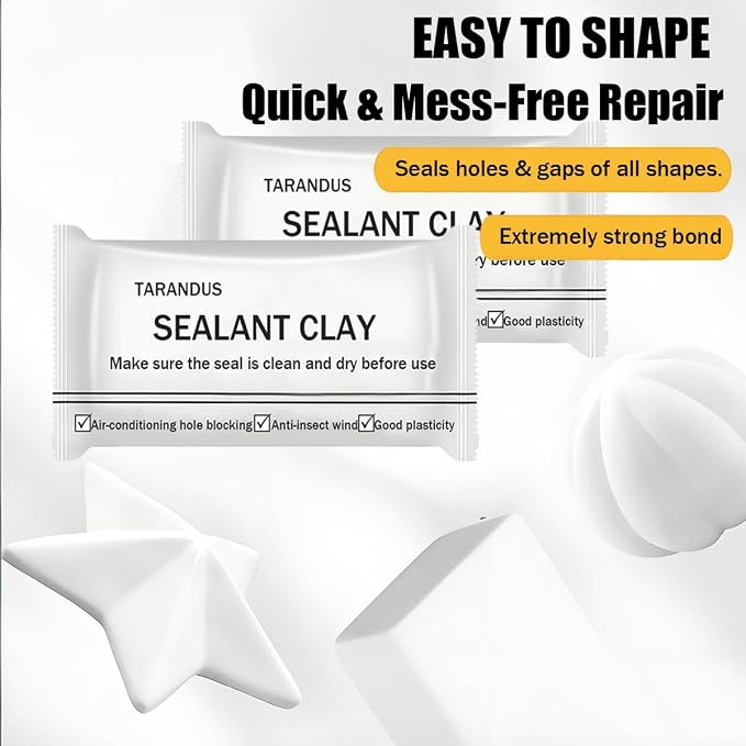 10 Pack Waterproof Sealant Mastic – Quick Repair Sealing Clay for Wall Holes, Drain Connections, Air Conditioning Ducts, Strong Waterproof Putty for Home & Professional Repairs (10 Pack - 0.71 oz)