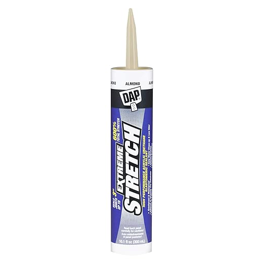 DAP Extreme Stretch Acrylic Urethane Premium Elastomeric Sealant, Almond, 10.1 Oz (7079818717)