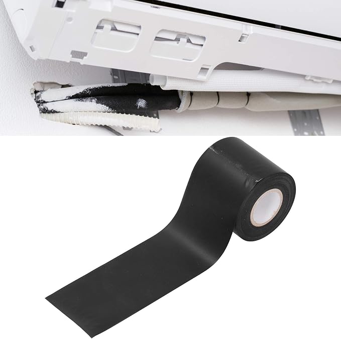 5pcs Air-Conditioner Pipe Tapes Oil- Tube Pipe Wrapping Tape Protective Tape Leakage Repair 6cm Width (Black)