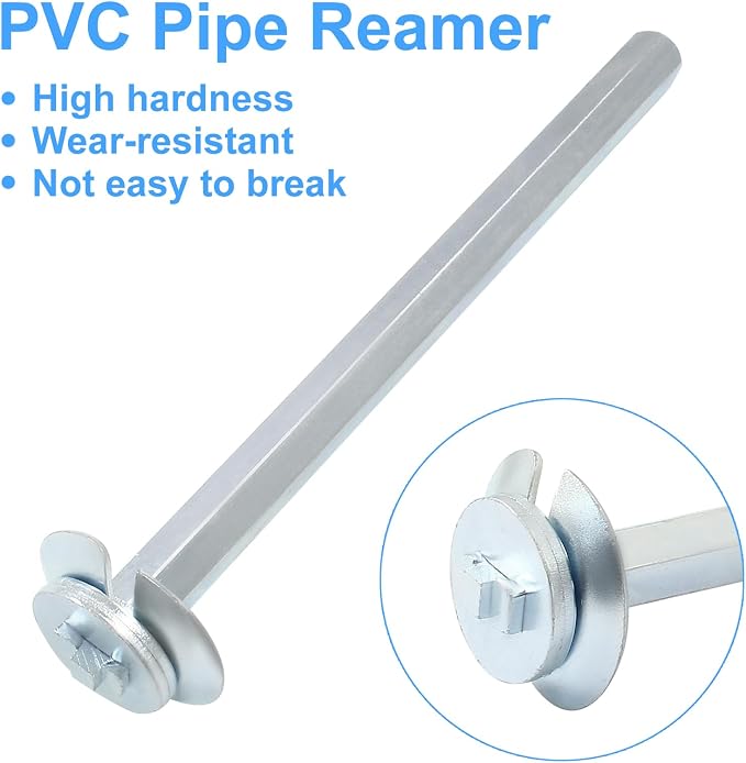Biaungdo 3/4 Inch Plumbing PVC Pipe Reamer Cutter, PVC Pipe Fitting Socket Saver Pipe Reamer Tool for Removing SCH 40 from Hub, Fits 1/2" Speed Power Drill